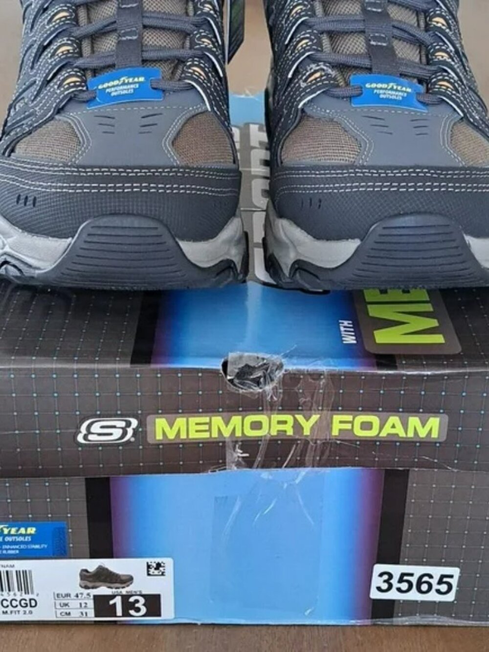 Skechers After Burn M.Fit 2.0 - Color: Charcoal / Gold - Size: Men 13 - Picture 2 of 10